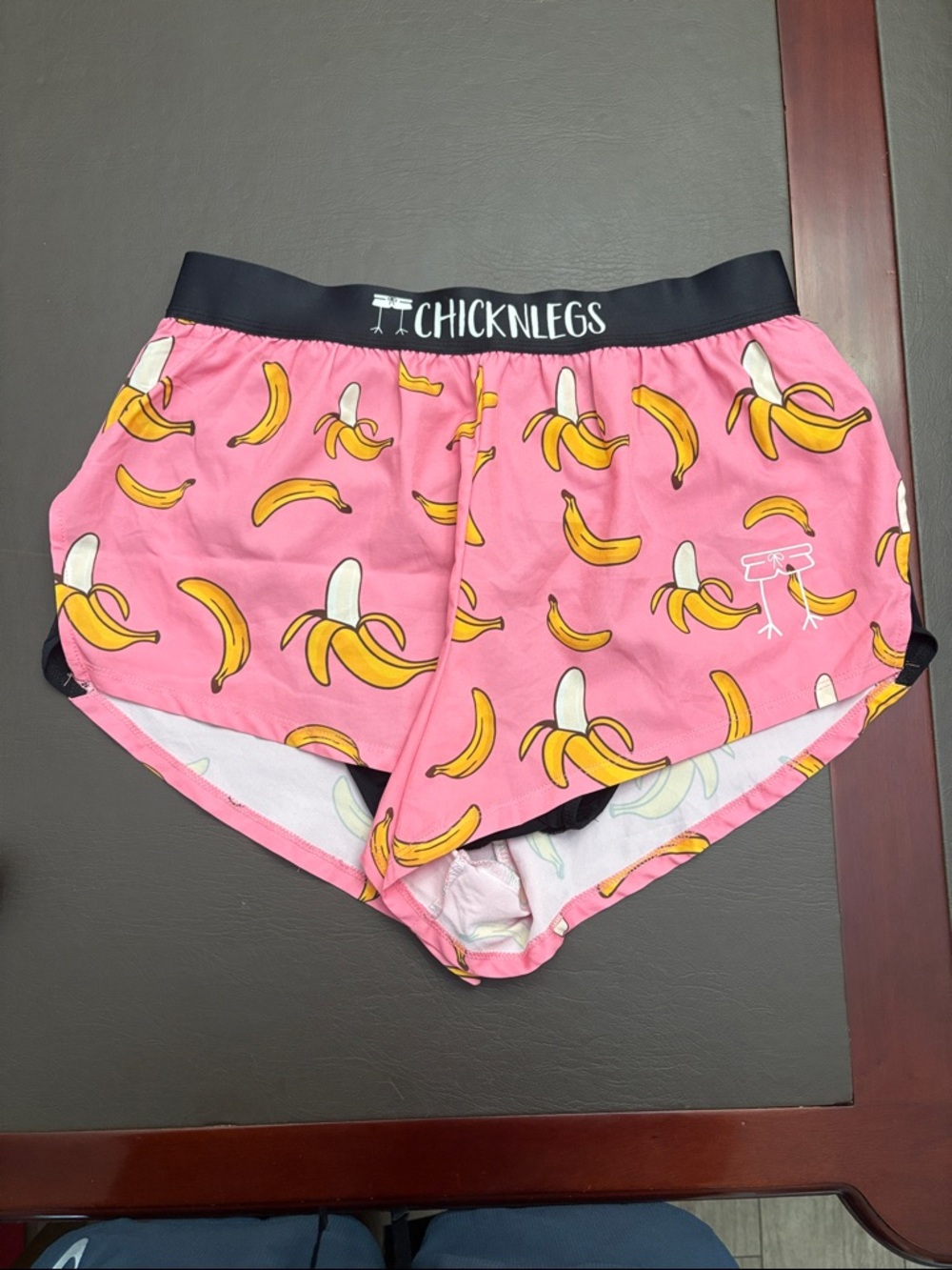 Chicknlegs Pink Banana Athletic Shorts for Men